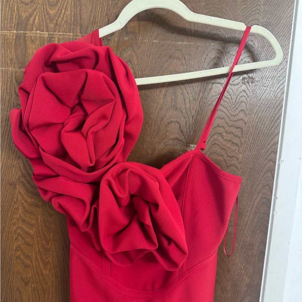 Fashion Nova Red Midi Dress